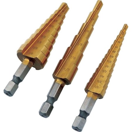 Allstar Performance Allstar Performance ALL11040 Step Drill Set - 3 Piece ALL11040